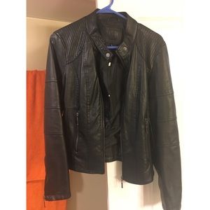 Black leather jacket